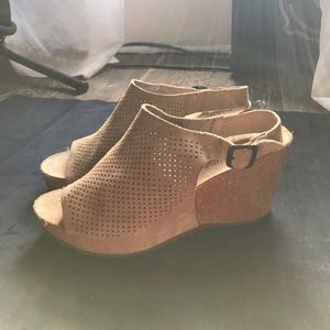 Italian Suede Wedge Sandals by Marina Luna